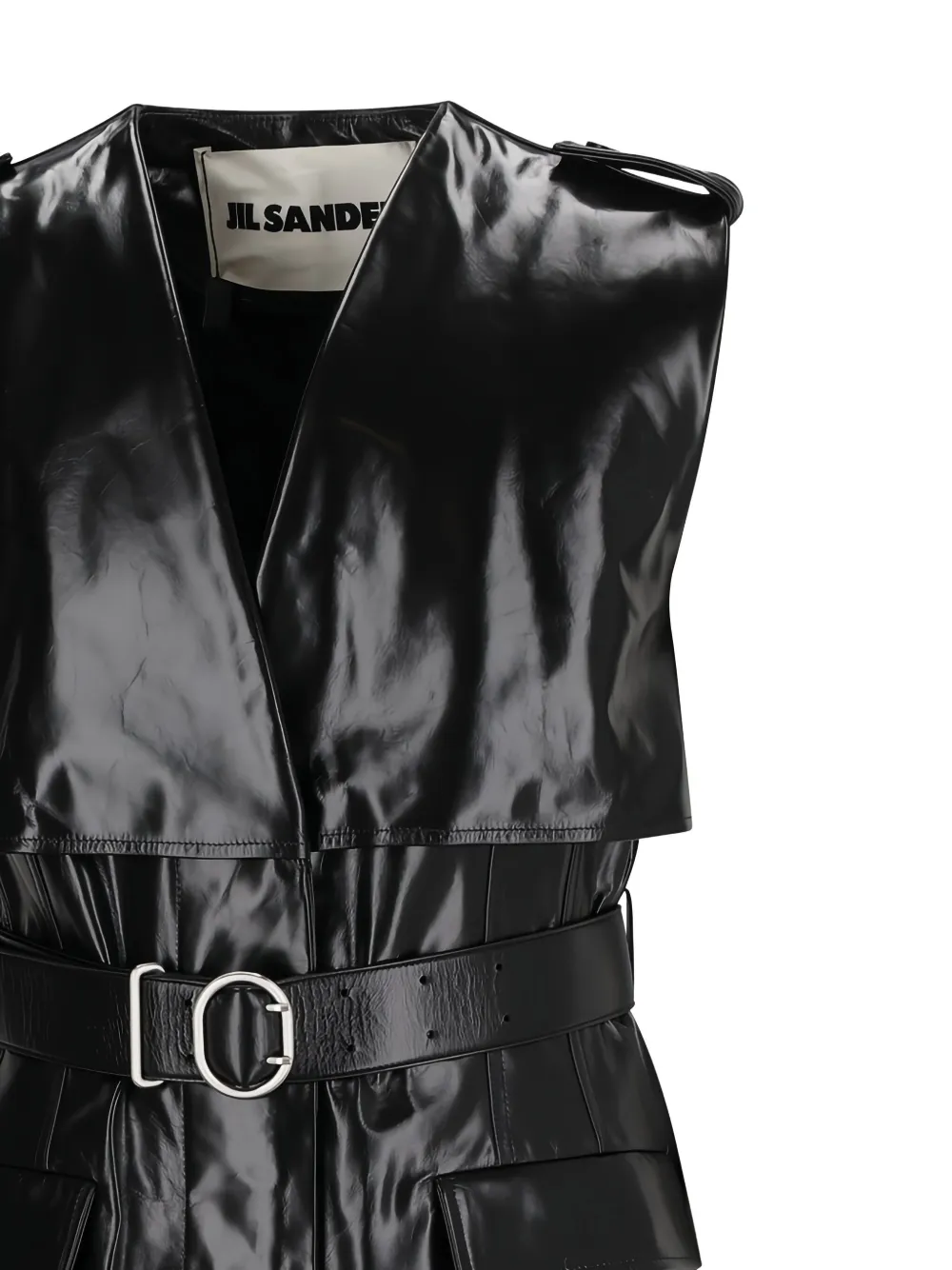 Jil Sander Mantel met ceintuur Zwart