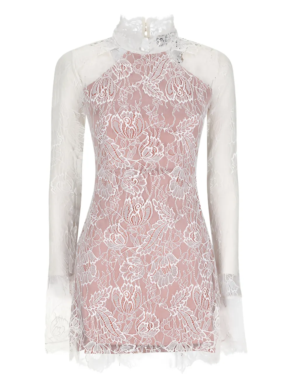 Retrofete lace mock-neck mini dress | White | Image 1