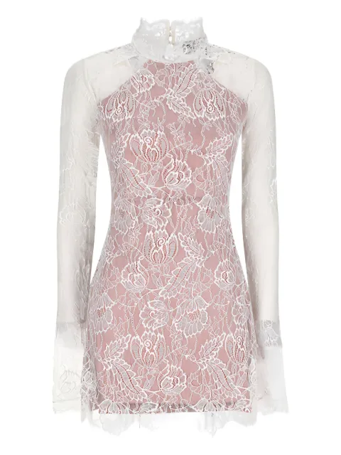 Retrofete lace mock-neck mini dress
