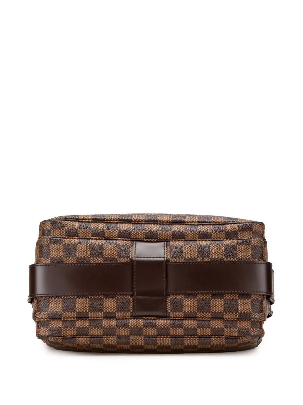 Pre-owned Louis Vuitton 2003 Damier Ebene Naviglio Crossbody Bag In Brown