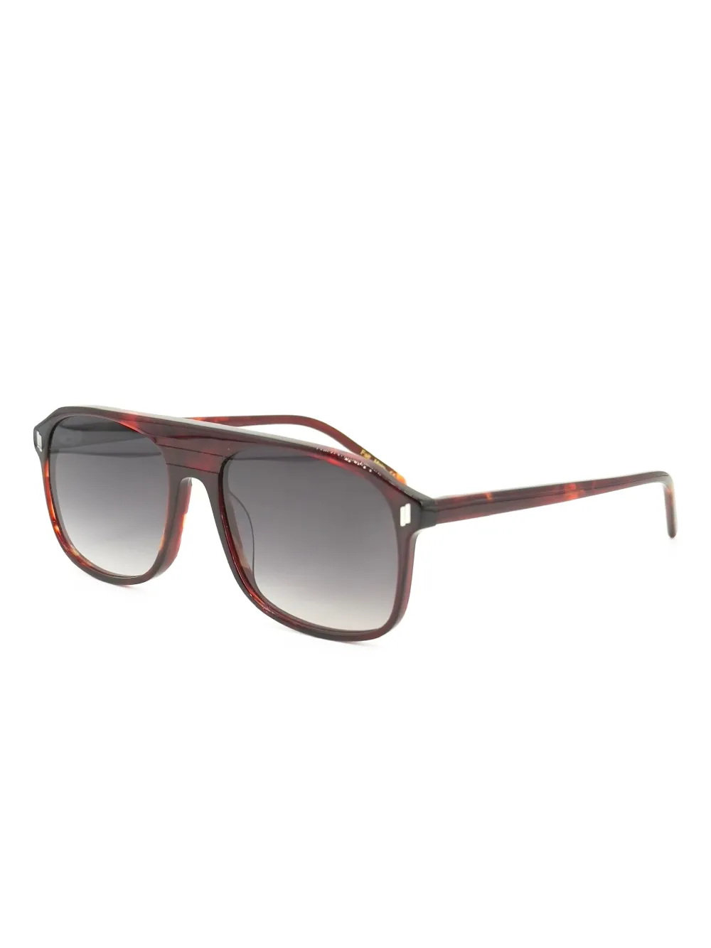 Lesca Oversized zonnebril met schildpadschild-effect - Bruin