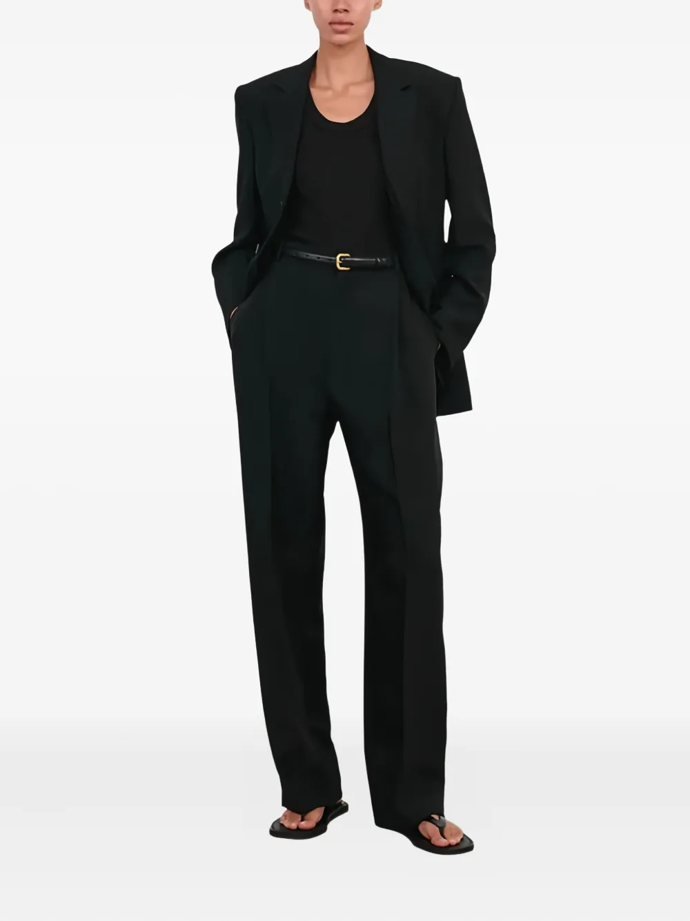 Wardrobe.nyc Three-button Notch-lapel Blazer In Black
