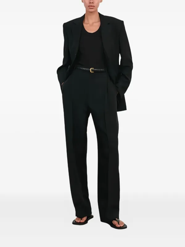 WARDROBE.NYC Buttoned Notch-lapel Blazer in Black