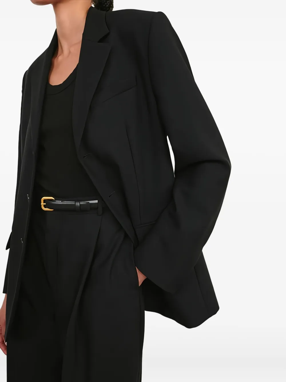 Wardrobe.nyc Three-button Notch-lapel Blazer In Black