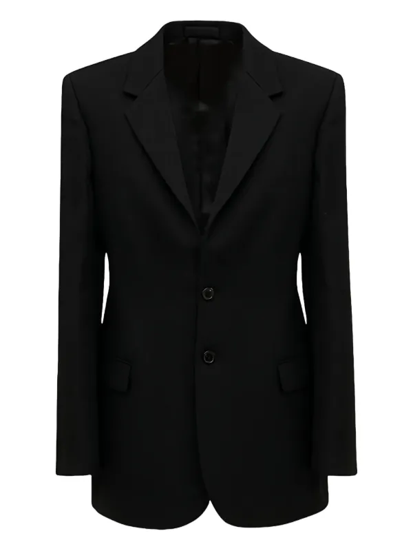 WARDROBE.NYC Buttoned Notch-lapel Blazer in Black