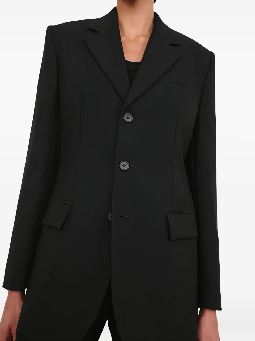 Wardrobe.nyc Three-button Notch-lapel Blazer In Black