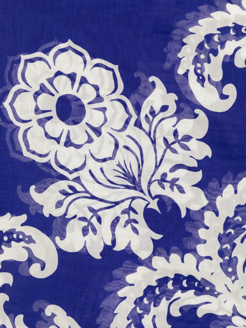 ETRO Sjaal met bloemenprint - Blauw