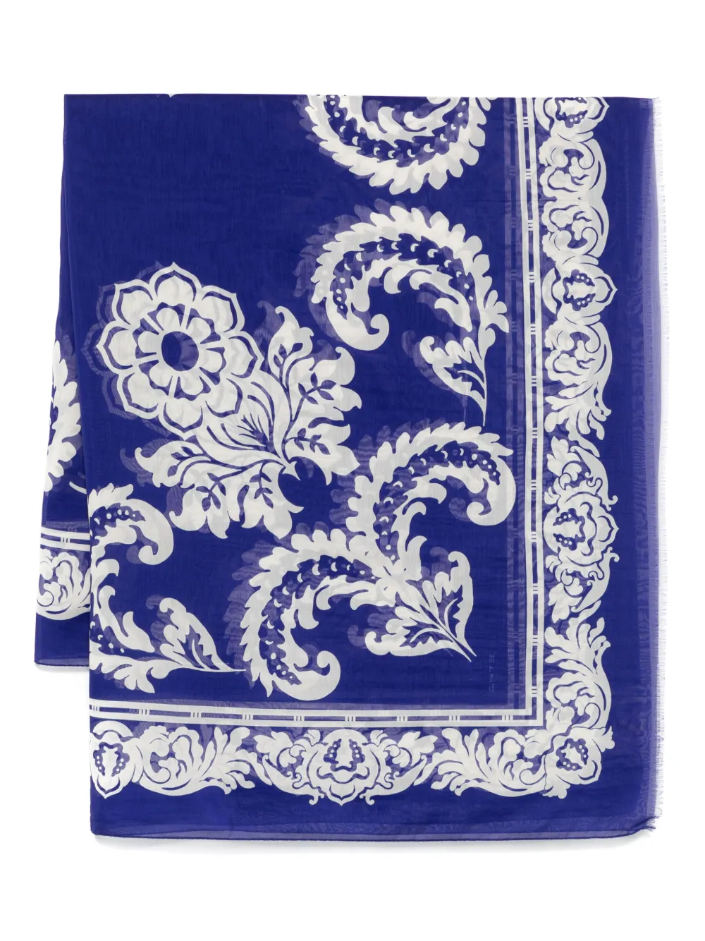 ETRO Sjaal met bloemenprint Blauw