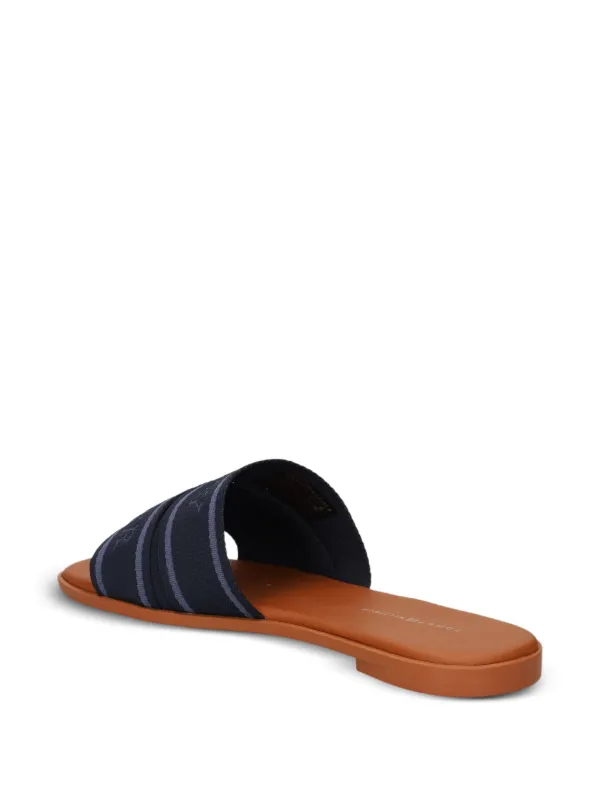 Tommy Hilfiger logo-strap Slide Sandals | Blue | FARFETCH display picture 2