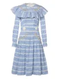 Miu Miu Pre-Owned 2015 striped midi dress - Blue