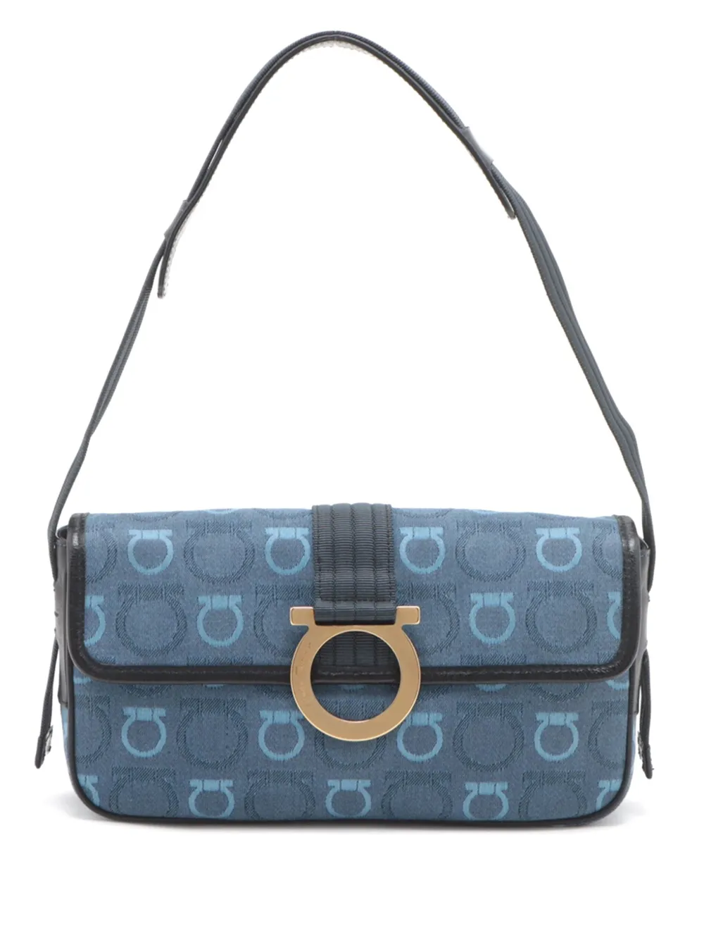 Ferragamo Pre-Owned 1990-2010 Gancini-print shoulder bag | Blue | Image 1