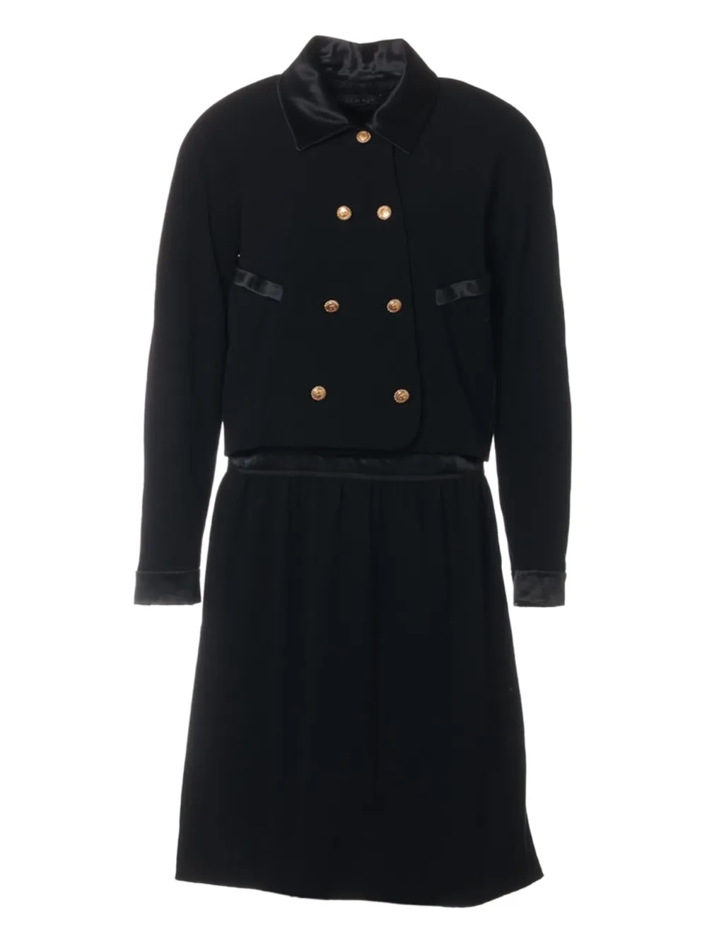 Pre-owned Chanel 1990s Wool Midi Dress Set