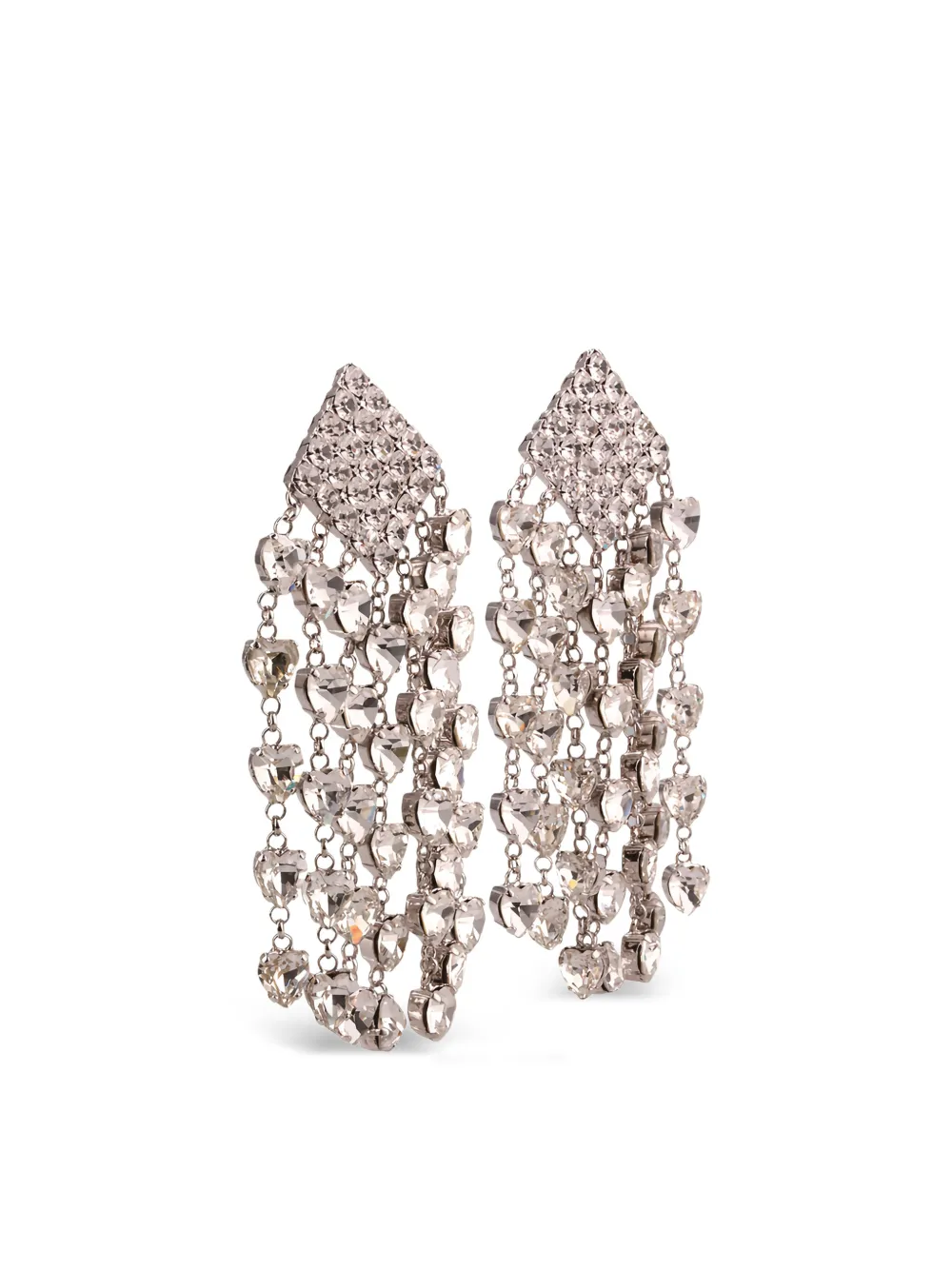  Alessandra Rich Crystal-embellished Earrings - Silver 