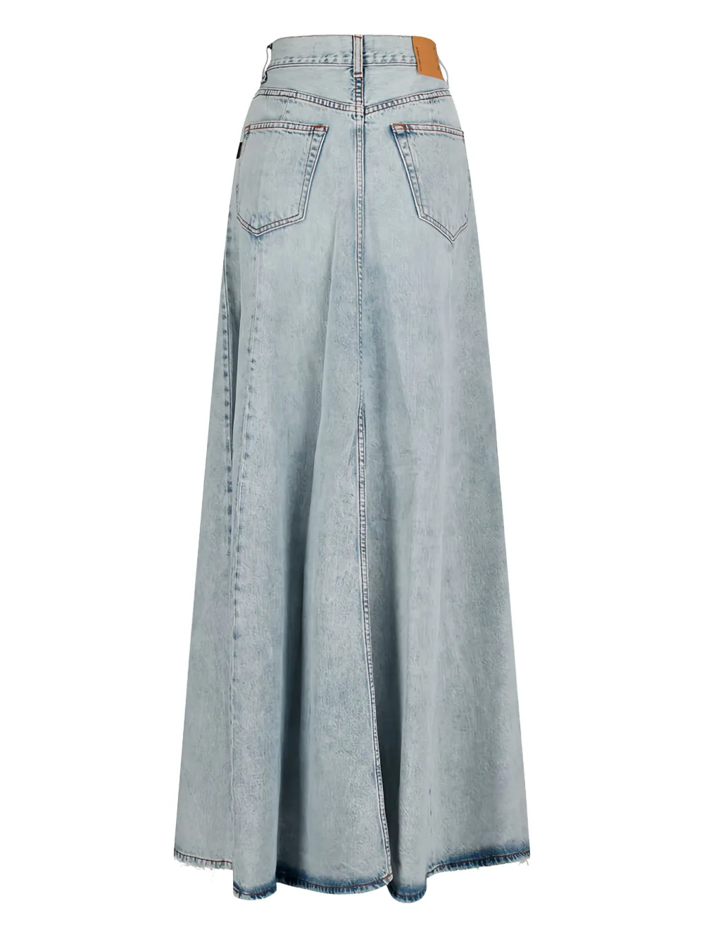 Destin denim panelled skirt - Blauw