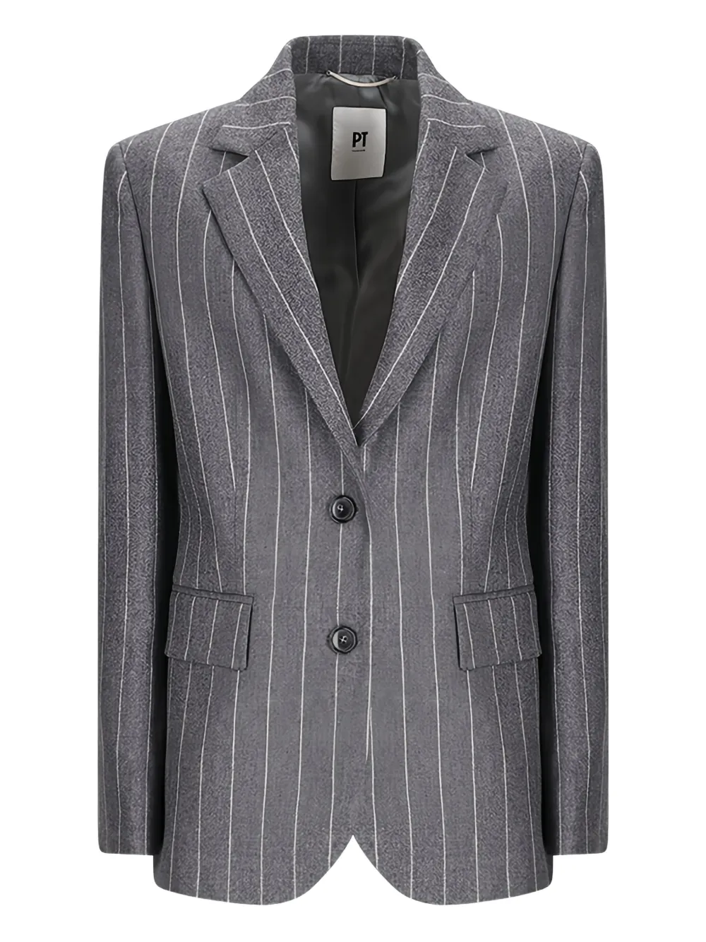 PT Torino Blazer met krijtstreep en twee knopen Grijs
