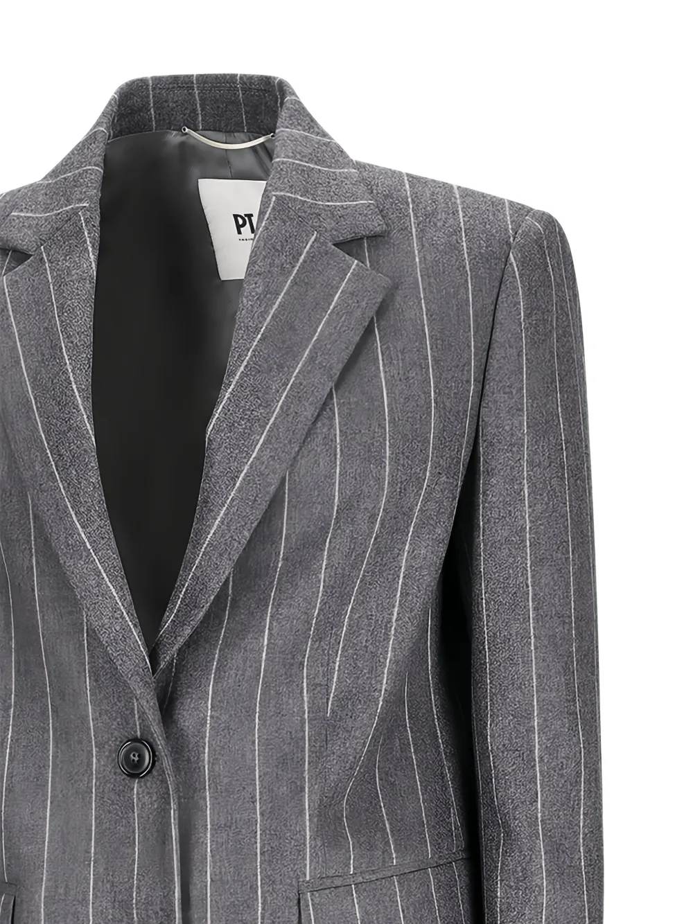 PT Torino Blazer met krijtstreep en twee knopen Grijs