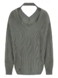 Canessa Arctic Love halter-neck ribbed sweater - Green