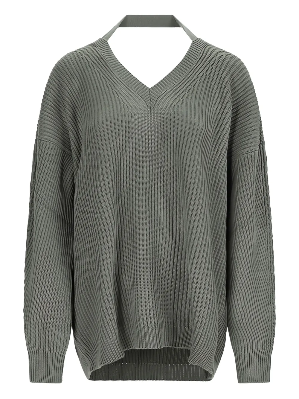 Canessa Arctic Love halter-neck ribbed sweater | Knitted Sweaters | Image 2