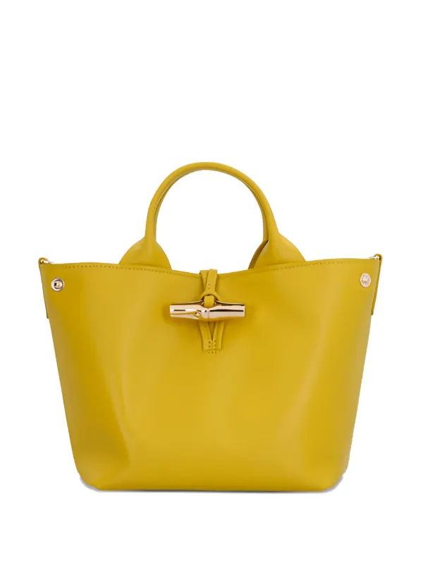 Longchamp Small Roseau Tote Bag Yellow FARFETCH PH