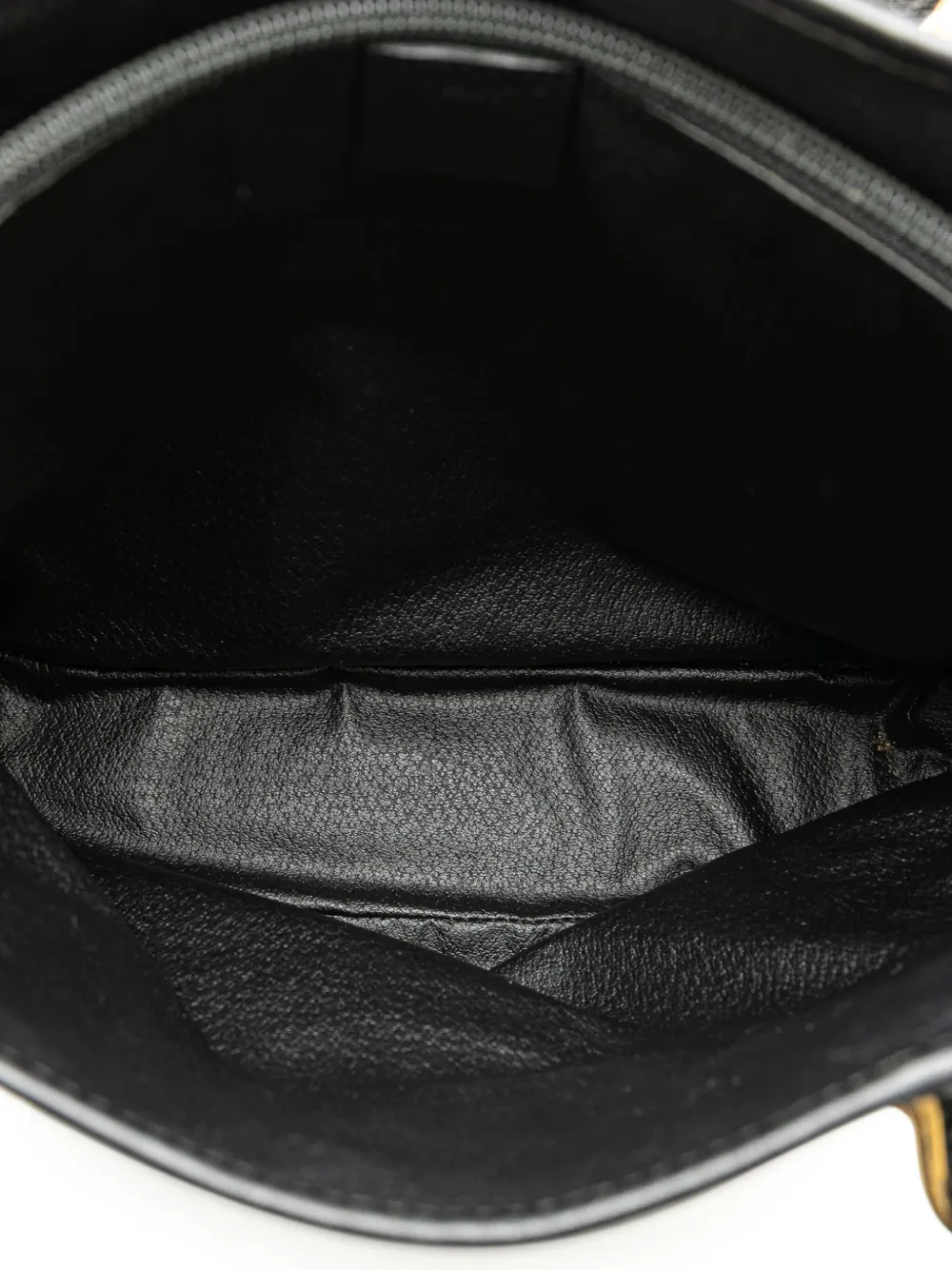 Pre-owned Celine 1997 Macadam Coated Canvas Tote Bag In Black