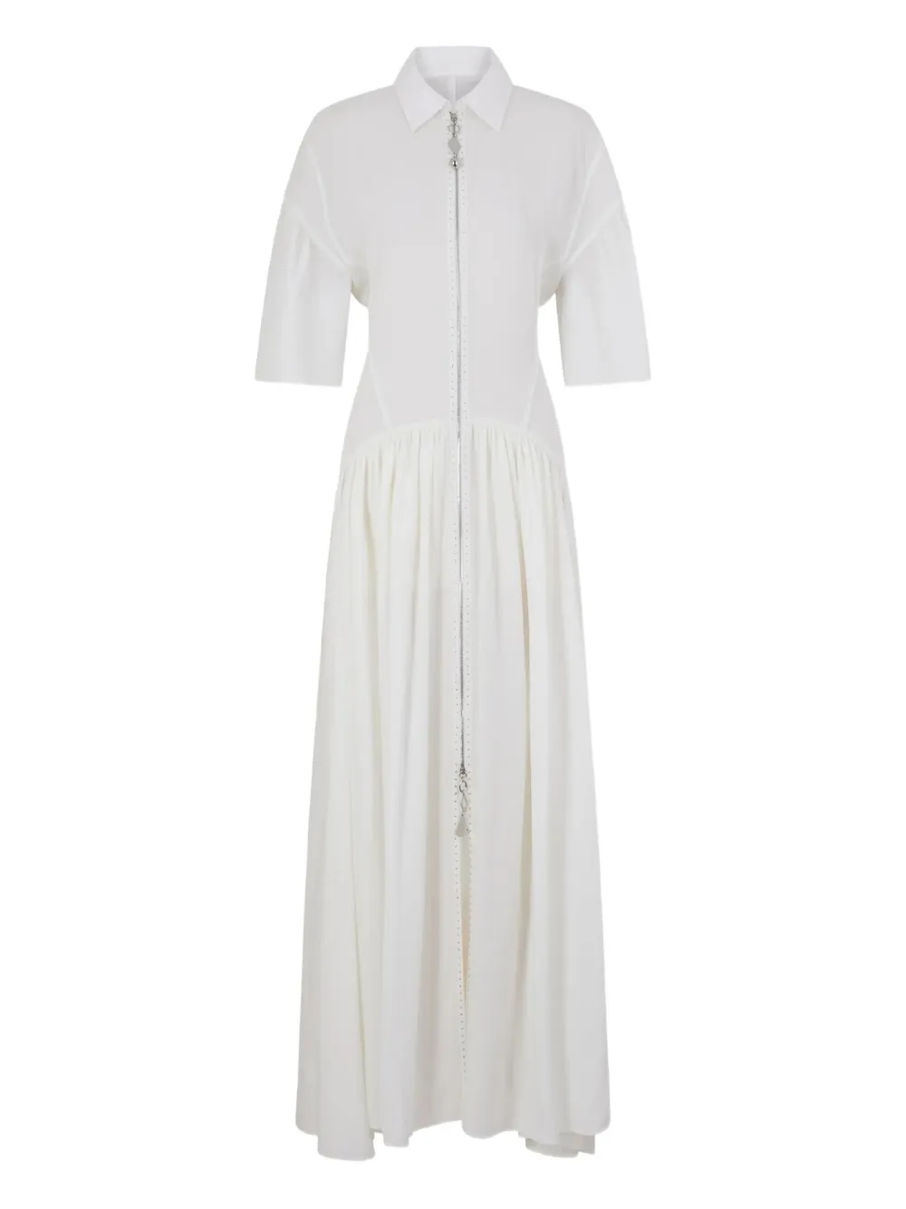 Rabanne zip-fastening maxi dress - Bianco