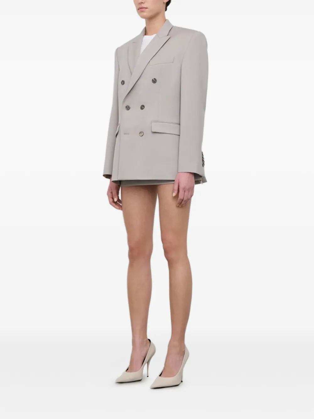  Wardrobe.nyc Double-breasted Blazer - Grey 