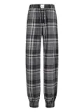 The Attico plaid drawstring trousers - Grey