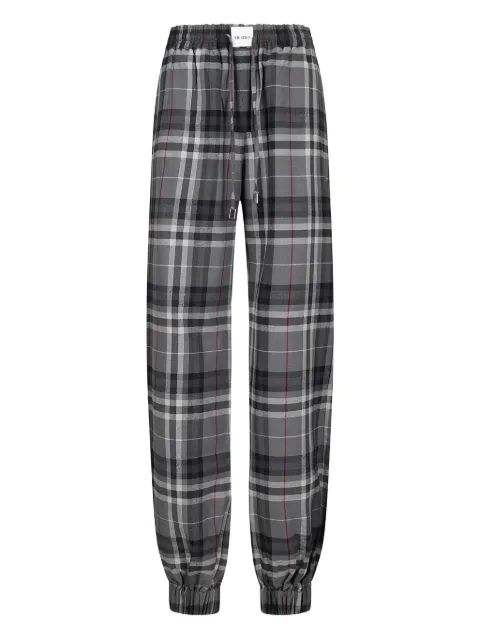 The Attico plaid drawstring trousers