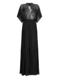 Retrofete Nalina palm-tree beaded maxi dress - Black