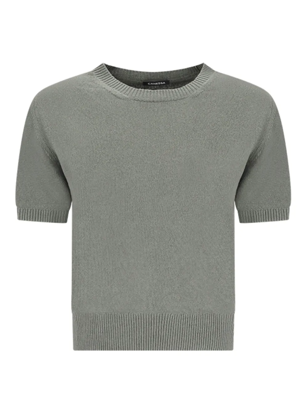 Canessa round-neck short-sleeve top | Grey | Image 1