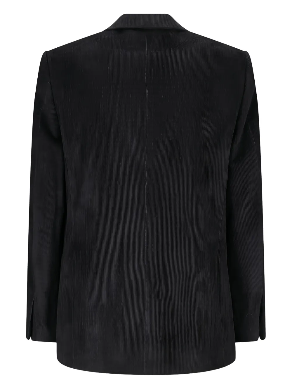 Lardini double-breasted corduroy jacket Zwart