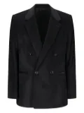 Lardini double-breasted corduroy jacket - Black