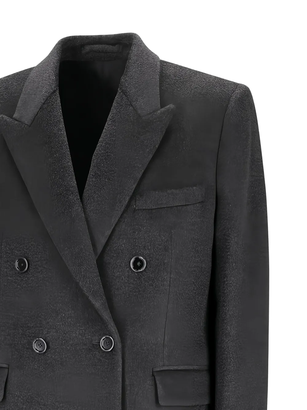 Lardini Wollen jas met dubbele rij knopen Grijs