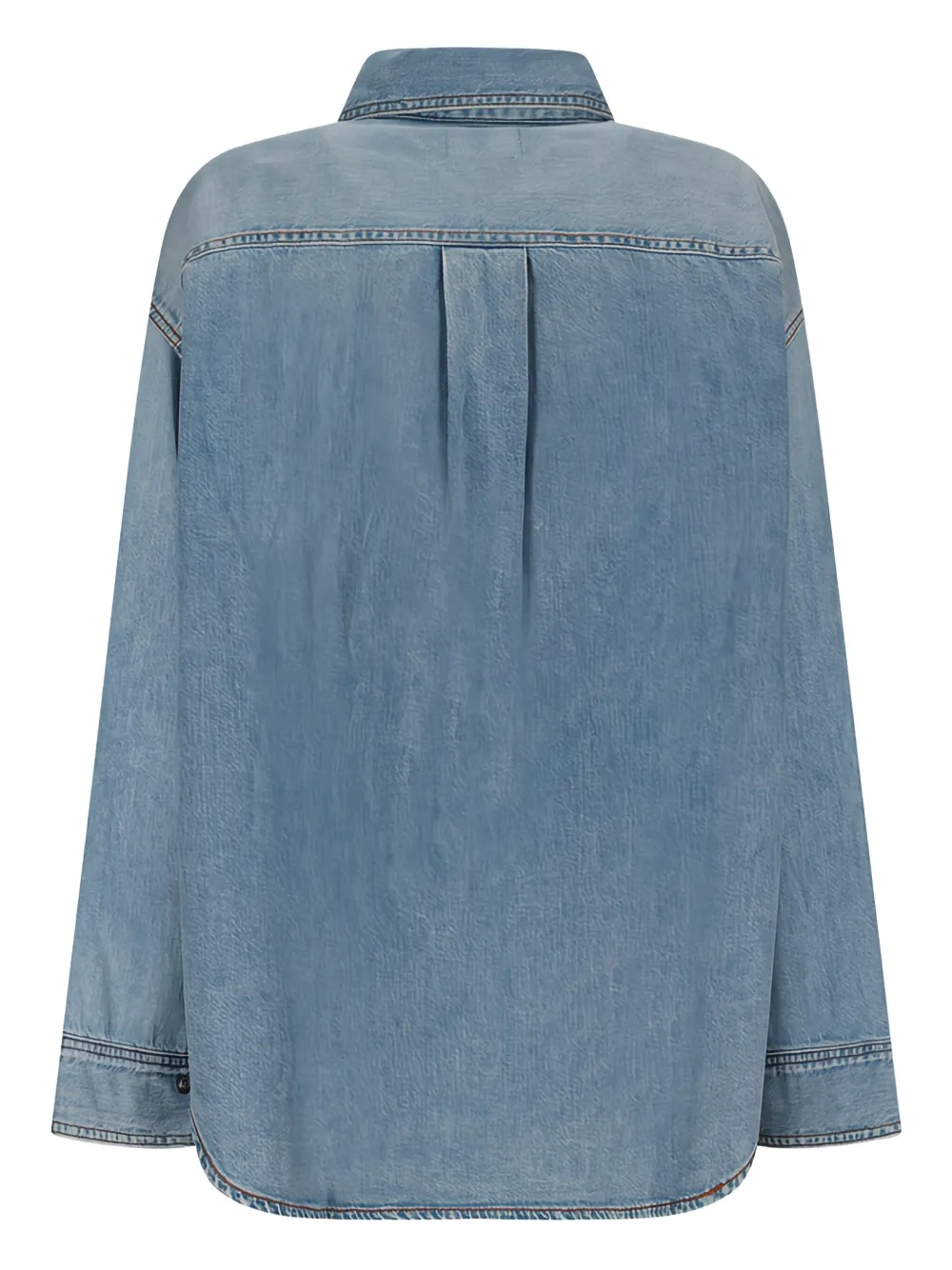 Haikure Ofelia Button-down Denim Shirt In Blue