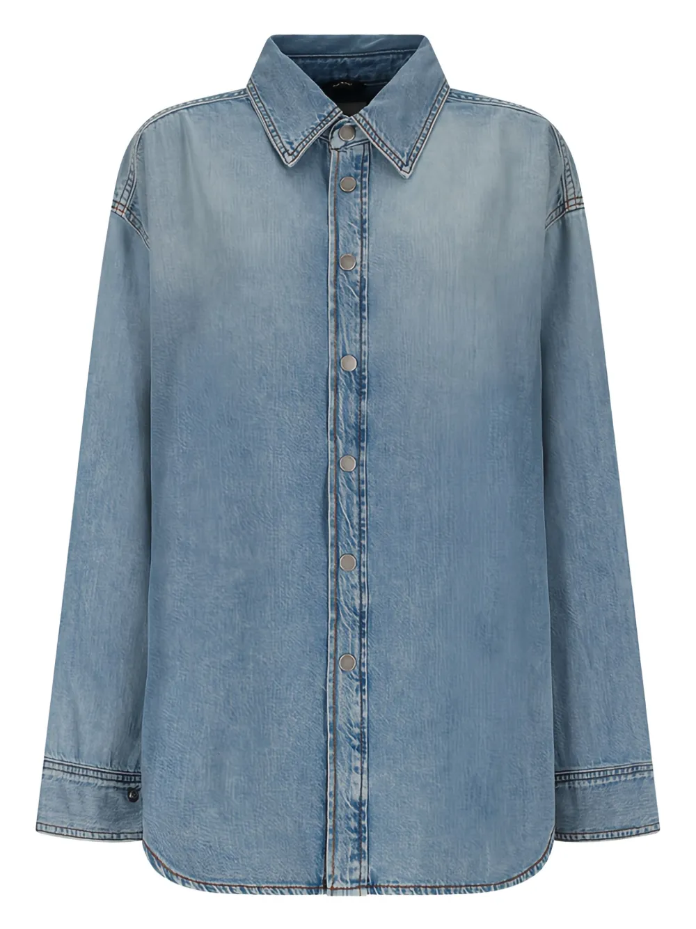 Haikure Ofelia Button-down Denim Shirt In Blue