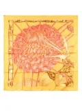 Hermès Pre-Owned 20th Century Jardin Creole Detail Silk Scarf scarves - Yellow