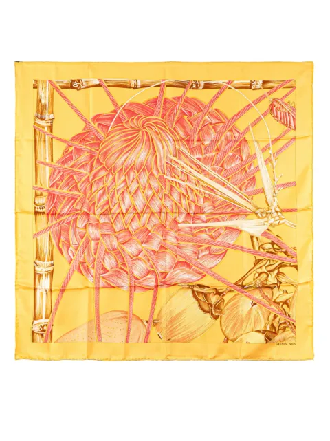 Hermès Pre-Owned 20th Century Jardin Creole Detail Silk Scarf scarves