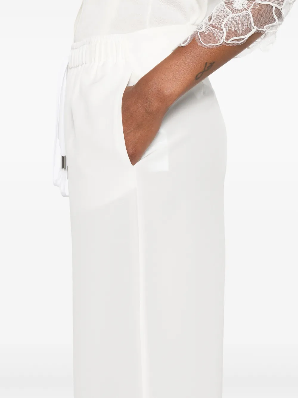 Ermanno Scervino Broek met trekkoord Wit