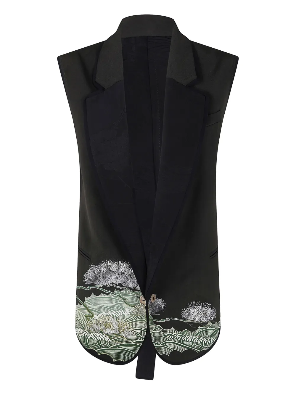 IBRIGU graphic-print backless blazer | negro | Image 1