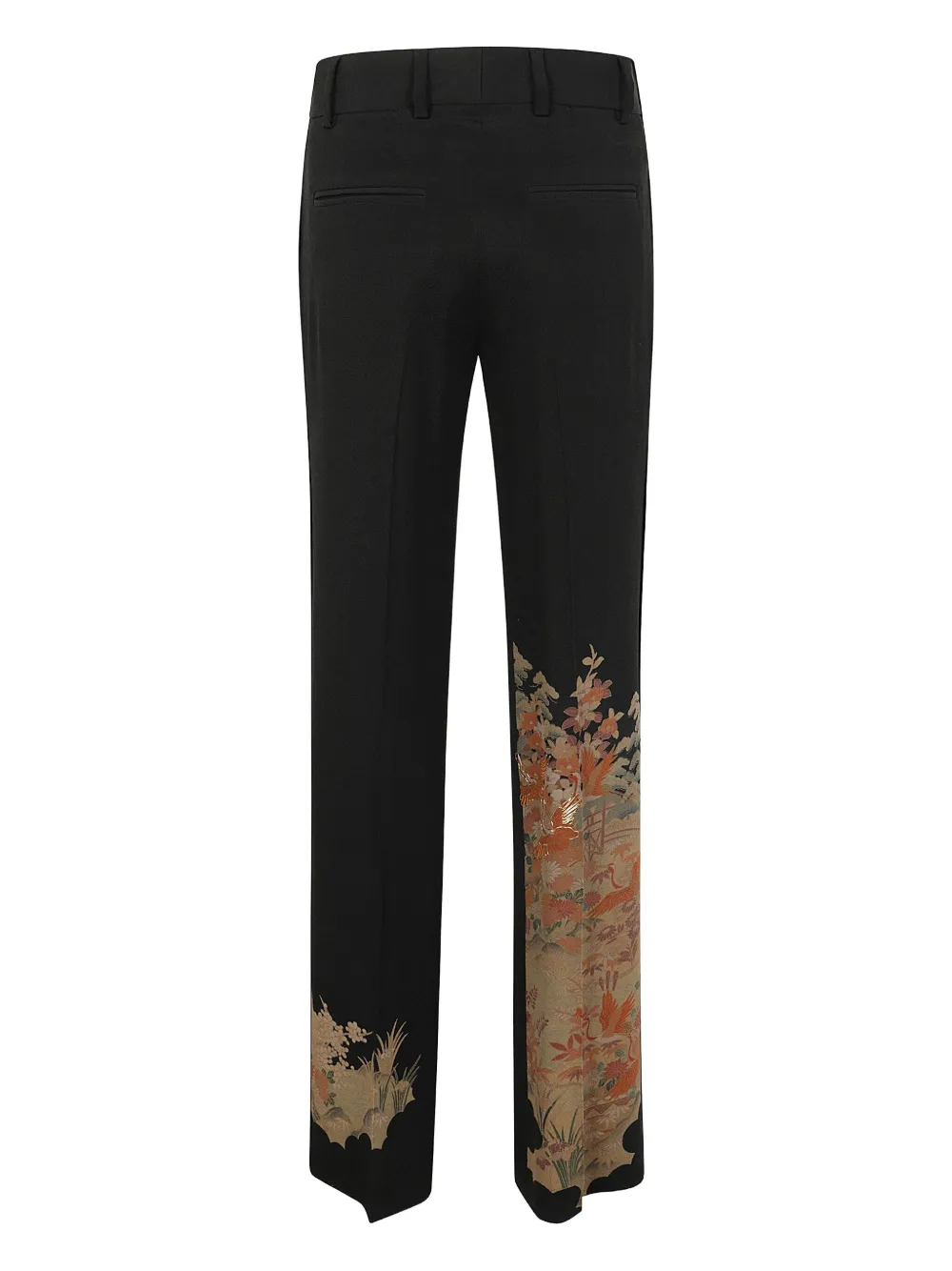 IBRIGU Broek met bloemen jacquard - Zwart