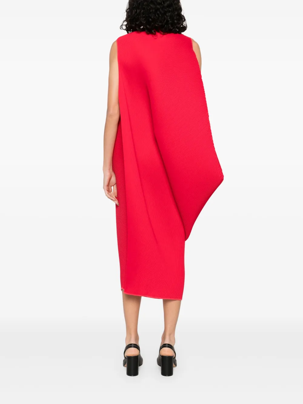 Melitta Baumeister Asymmetrische midi-jurk Rood