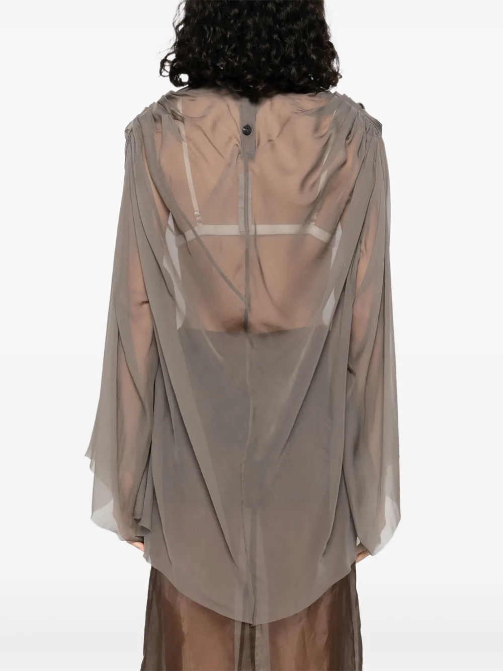 Rick Owens Zijden blouse Grijs