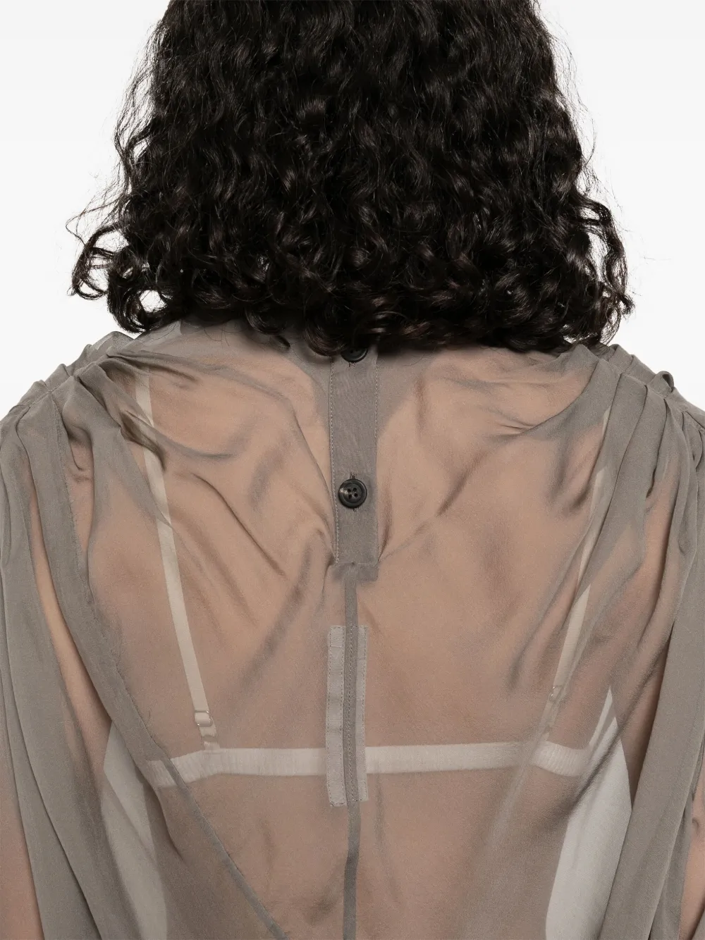 Rick Owens Zijden blouse Grijs