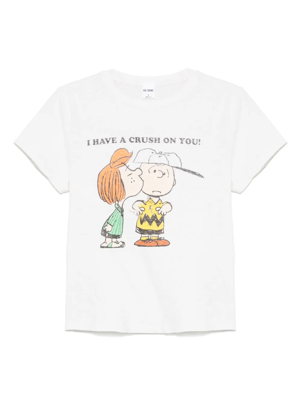 RE DONE Katoenen T-shirt Beige
