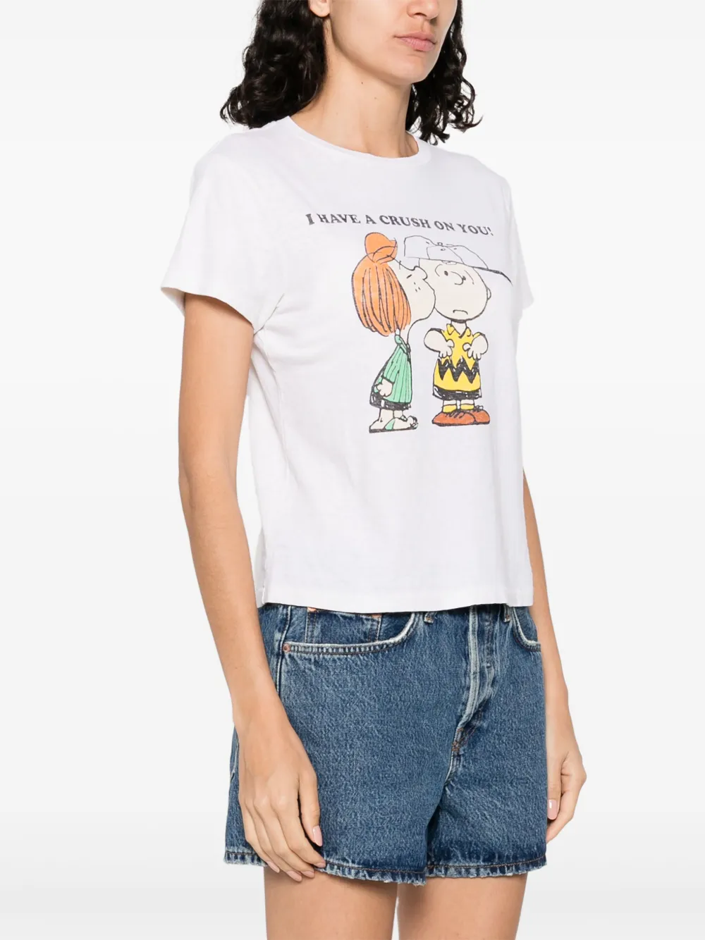 RE DONE Katoenen T-shirt Beige