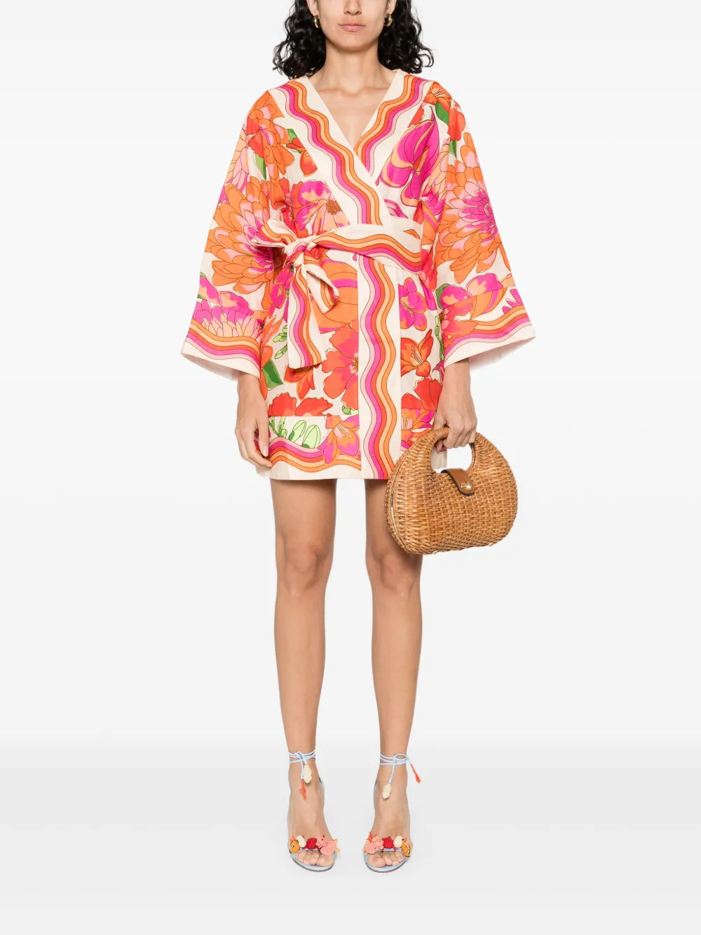 FARM Rio linen mini dress - Oranje