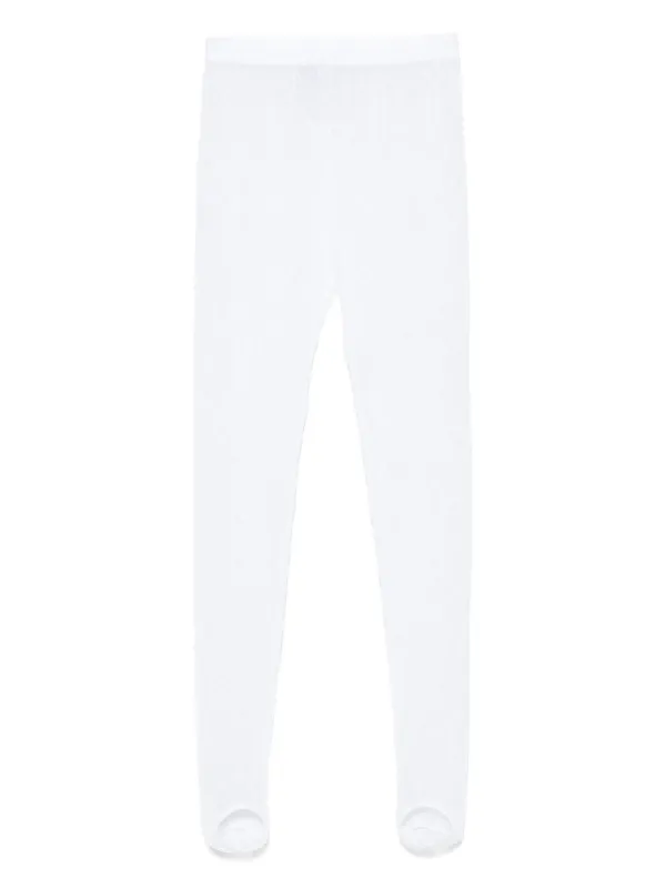 WARDROBE.NYC Embroidered-lace Trousers in WHT BIANCO
