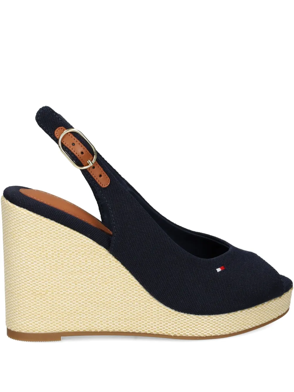 Tommy Hilfiger 100mm canvas slingback espadrilles Blue