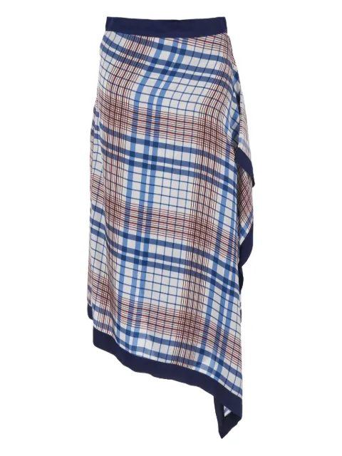 Jucca asymmetric midi skirt