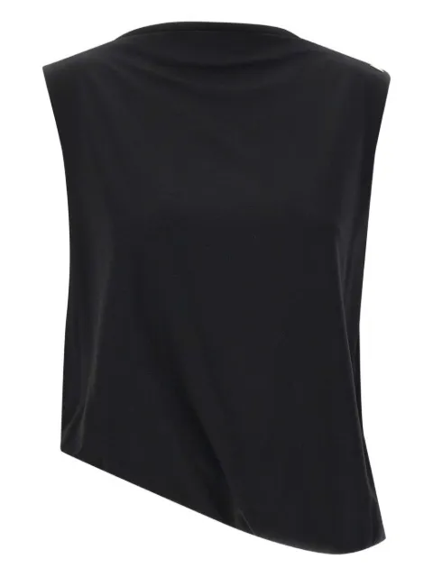 kaos top con dobladillo asimétrico